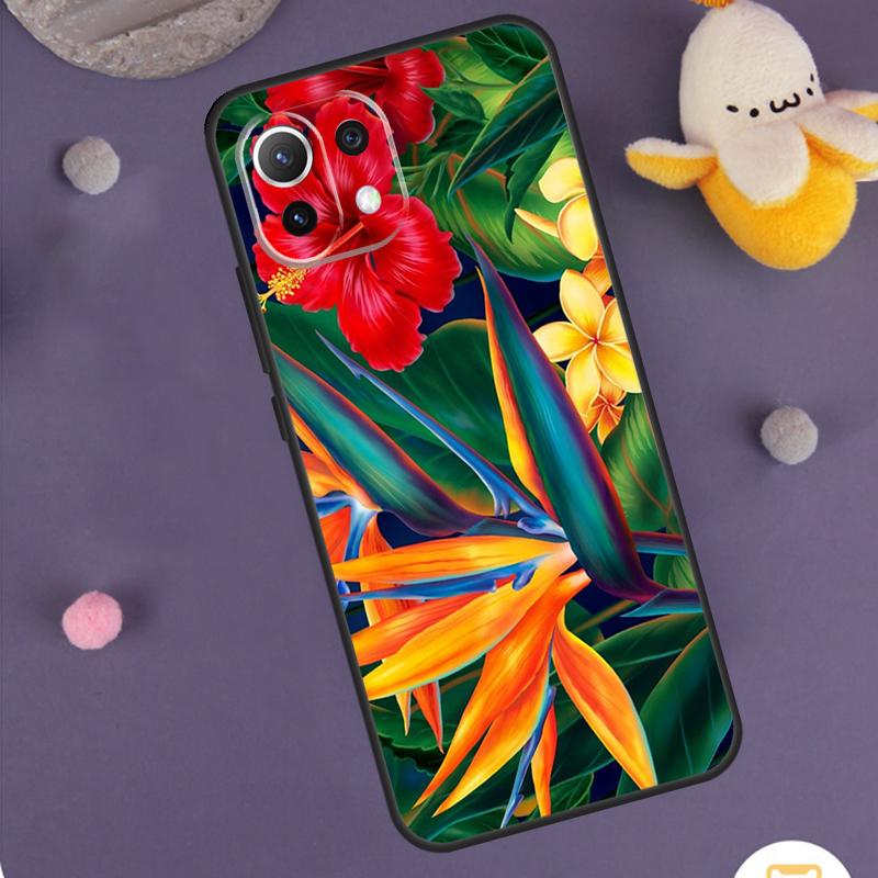 Tropical Paradise Hawaiian Flower Case For POCO X3 X5 X6 M6 Pro F6 F3 F5 M5s Xiaomi 14 13 Ultra 12 Lite 11T 12T 13T Pro Cover