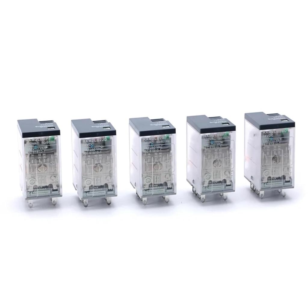 5PCS Relay RXM2LB2BD RXM2LB2P7 RXM2LB2F7 RXZE1M2C 2CO 5A 24VDC 230VAC 120VAC Small Intermediate Relay (Size : RXM2LB2F7 AC120V)