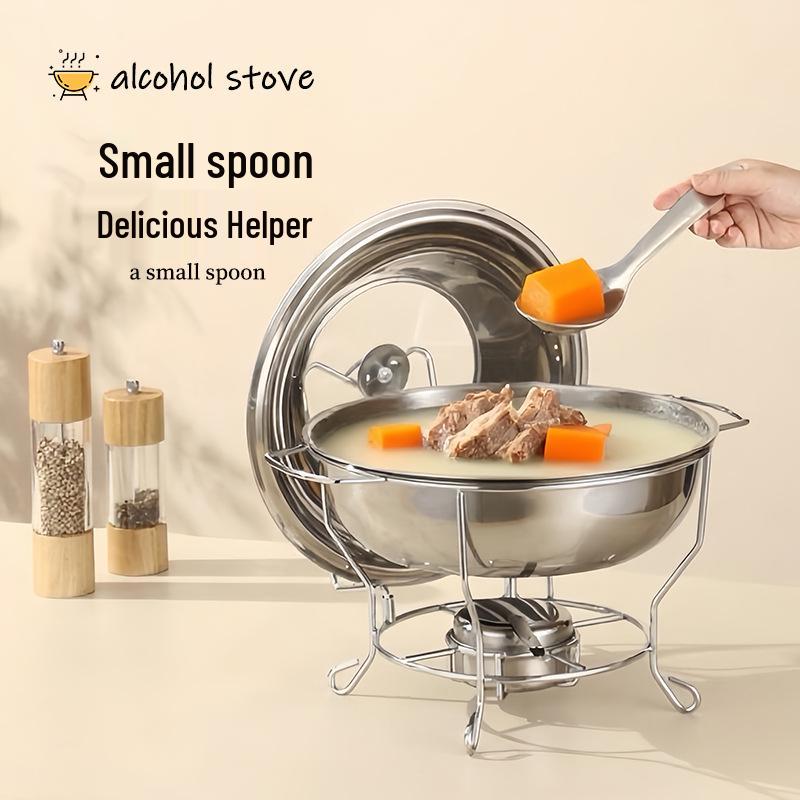 Stainless Steel Round Buffet Stove - Commercial Heated Food Warmer