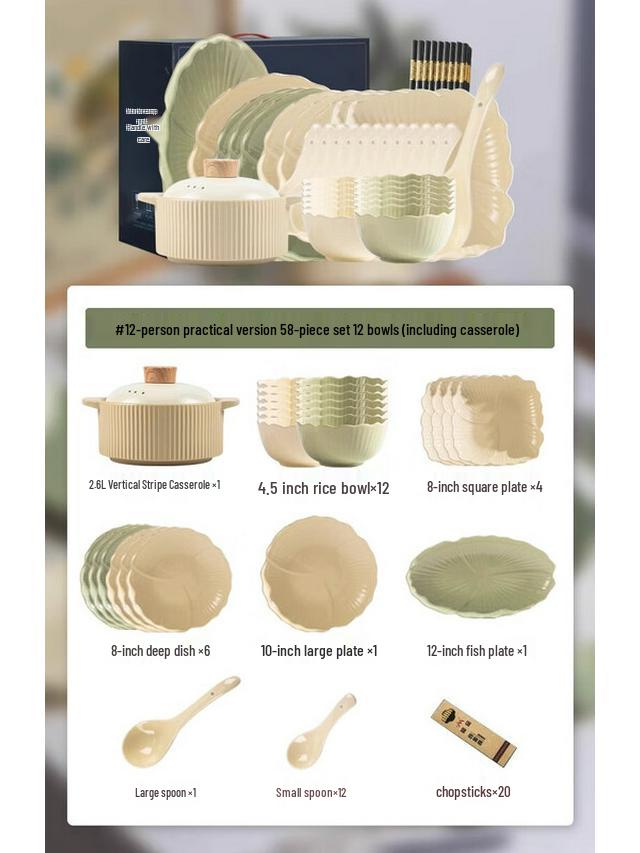 Mode Lanka Ruffle Edge 18-Piece Ceramic Dinnerware Set