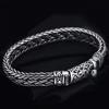Silver Color Seiko Men Bracelet Creative Pure Woven Retro Trend Transfer Personality Thick Domineering Curved Buckle Jewelry 