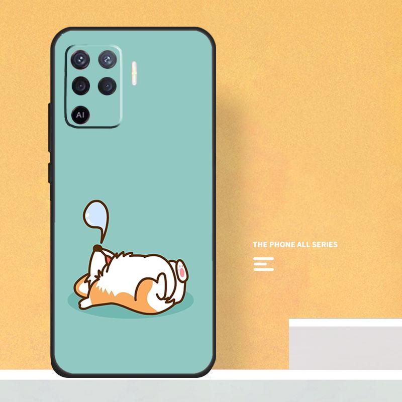 

Cartoon Corgi Dog Case For Oppo A74 A94 A54 A15 A17 A57 A6 A5 Pro A16 A76 A96 A40 A60 A80 A18 A38 A58 A78 A98 OPPO A17
