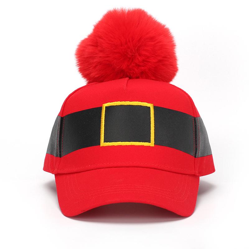 New Fashion Winter Christmas Decorative Knob Belt Adjustable Baseball Cap For Men And Women Cosplay Stage Performance Party Hats