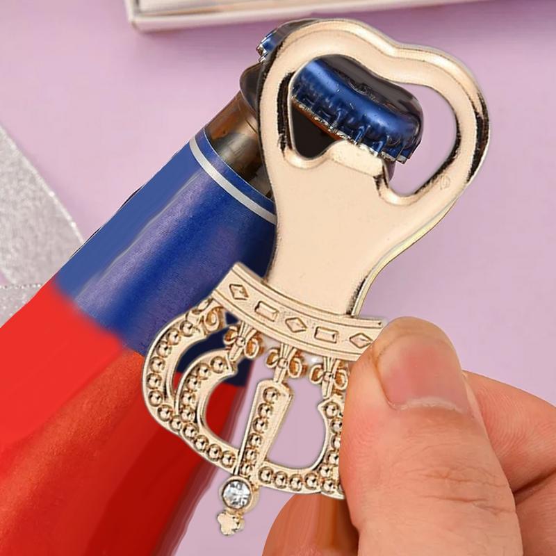 Bottle Top Opener Crown-Shaped Ergonomic Metal Bottle Opener Lightweight Gadgets For Outdoor Camping Wedding Banquets
