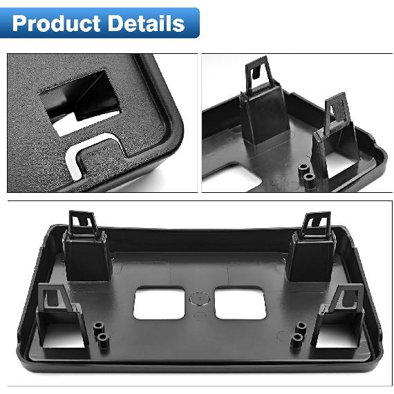 TOP-MAX License Plate Bracket Compatible with 2021-2023 Ford F150 3.3L V6 5.0L V8 Accessories, Front Bumper License Plate Holder Frame Replace for