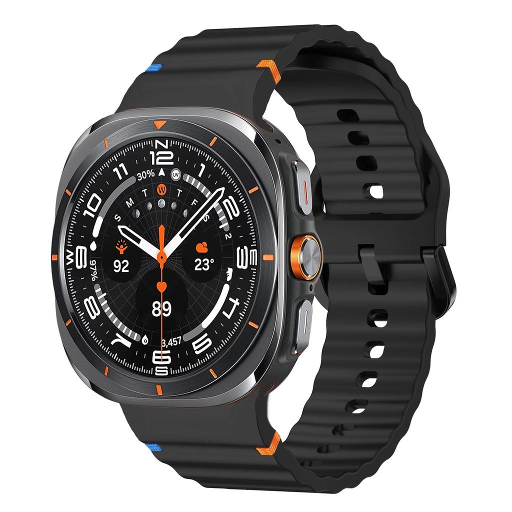 Original Silicone Band for Samsung Galaxy Watch Ultra Strap 7/6/6 Classic/5 Pro/4 47mm Bracelet 44mm/40mm/43mm/46mm Sport Band