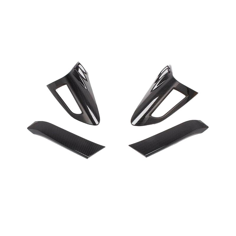 For Toyota C-HR 2018     Carbon Fiber Black Rear Tail Light Lamp Cover Trim Car Accessaries