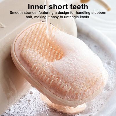 Shampoo Comb Soft Flexible Silicone Bristles Promotes Hair Growth Deep Cleansing Scalp Massage Brush Hair Care Tool
