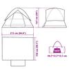 Dome Camping Tent for 2 Persons White & Dark Waterproof