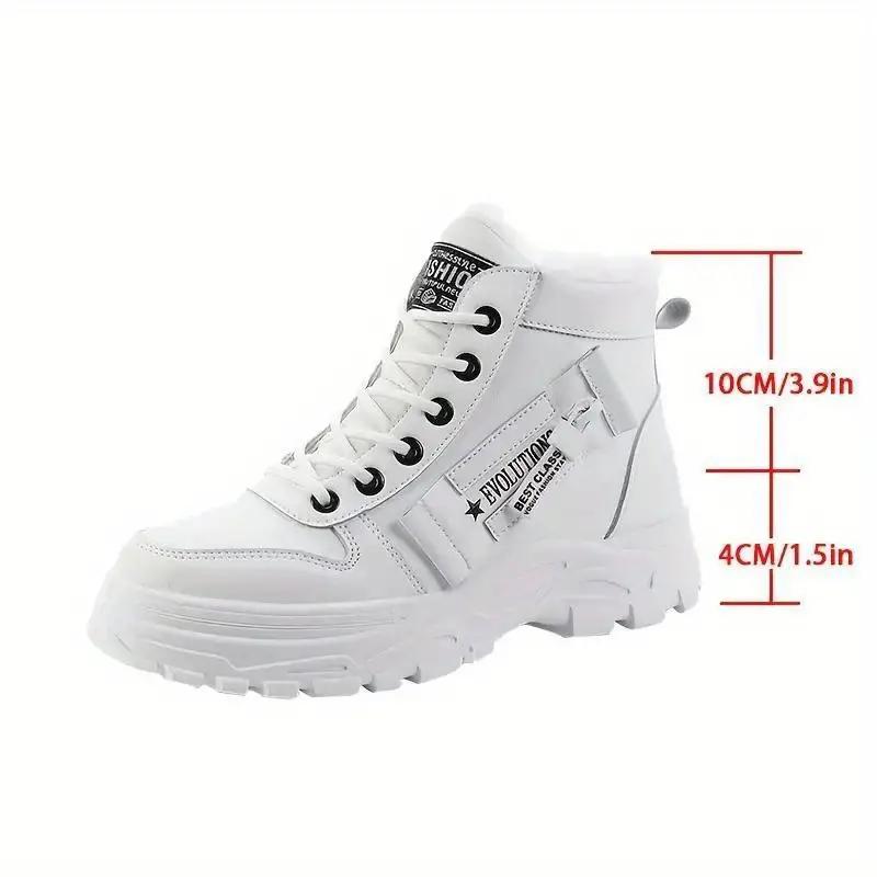 Fleece-Lined Cotton Shoes for Women Korean Style Warm High-Top Martins All-Match Winter Footwear for Students