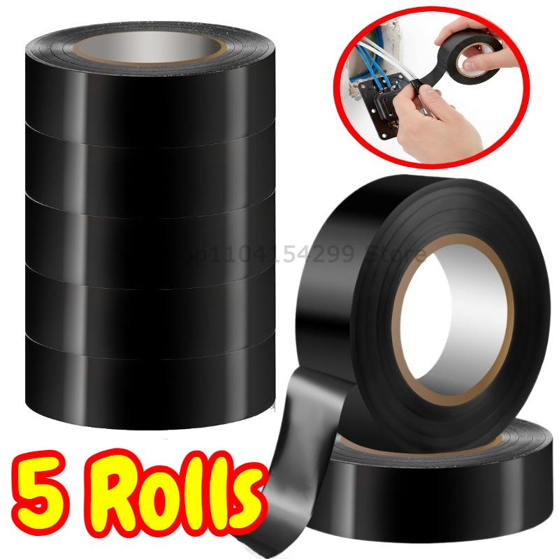 Electrical Tape Black High-Temperature Resistant Electrical Insulating Tape Strong Adhesive Wire Harness Tape Soft Insulating