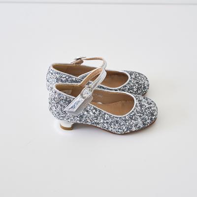 [Babyzzam] Girls' Glitter Silver Dress Shoes [Y080-10014]
