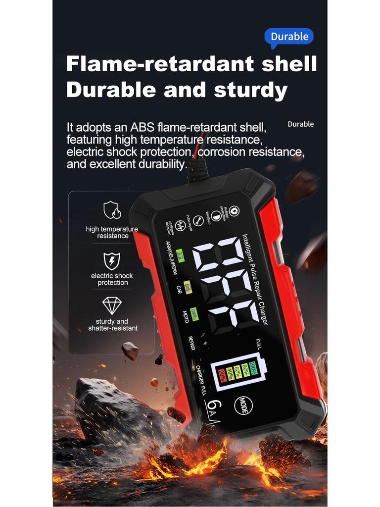 12V6A Intelligentes Batterieladegerät für Auto und Motorrad