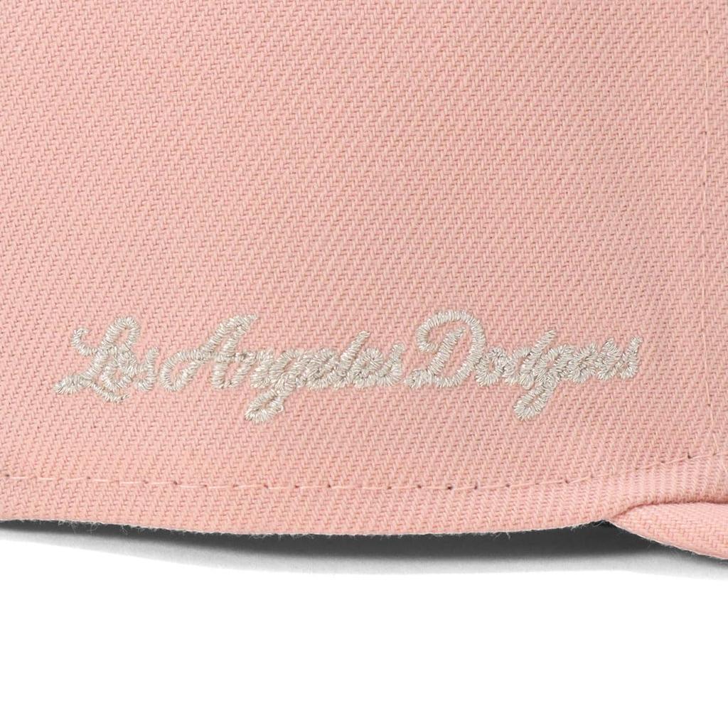 New Era Casquette de baseball ajustée 59FIFTY Los Angeles Dodgers LA Rose Rouge Exclusive Onspotz Logo sur le côté Visière plate Taille MLB 8 63,5 cm