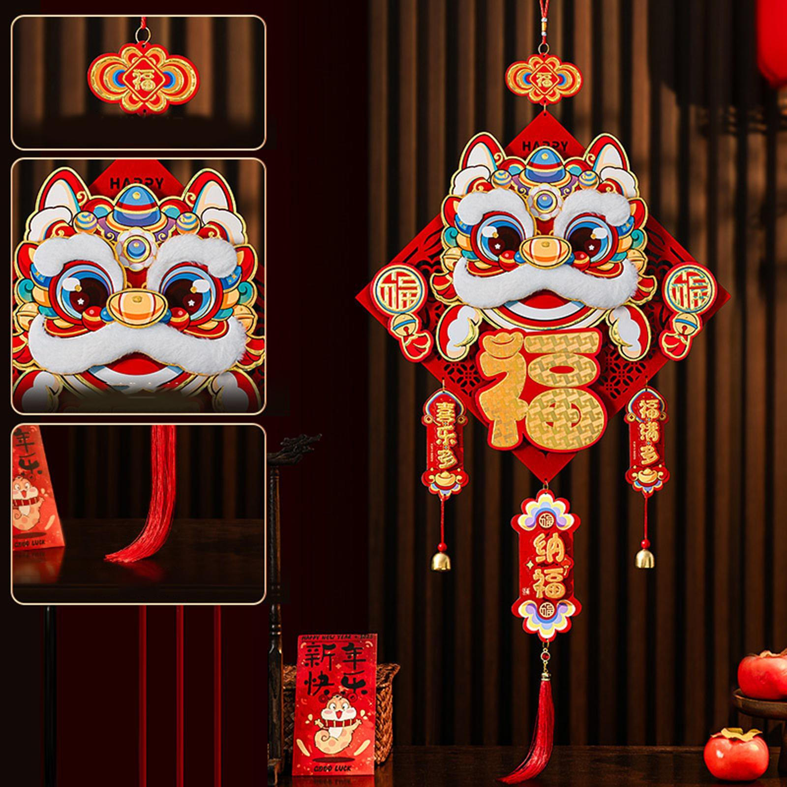 

Китайский Лунный Новый год Подвесное украшение 15,3x40,5 дюйма Декоративный декор Праздника Весны для Style A