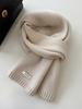 100% Pure Wool Knitted Scarf - Versatile Autumn/Winter Cashmere Neck Warmer for Couples