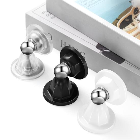 Magnetic Door Stopper Wall Protector Adhesive No Drilling Heavy Duty Anti-collision Home Office Bedrom Wall Floor Mount Door Catch Doorstop