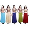 Sottogonna in Cotone per Donna Saree Pronta da Indossare Morbida Sottoveste Interna, Confezione da 5