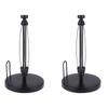 A89X 2X Paper Towel Holder Countertop, Paper Towel Stand With Ratchet System For Kitchen Bathroom Black