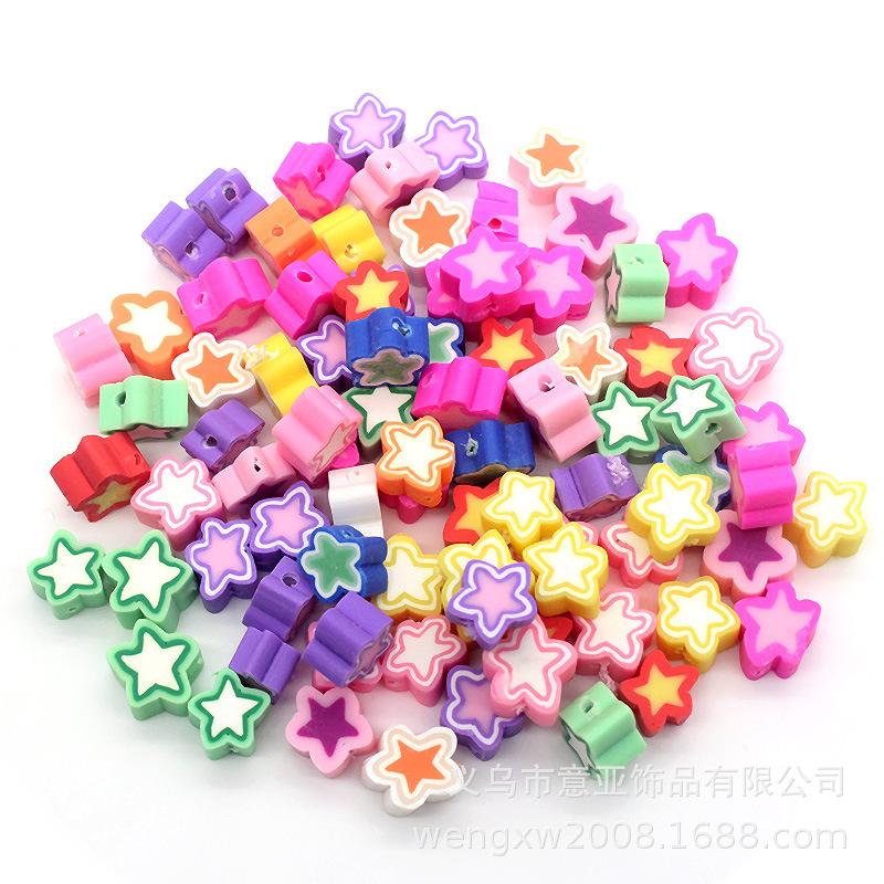 Soft Pottery Pieces Beaded Diy Mobile Phone Chain Accessories Loose Beads Smiley Face Letters Animal Fruit Mixed Soft Pottery