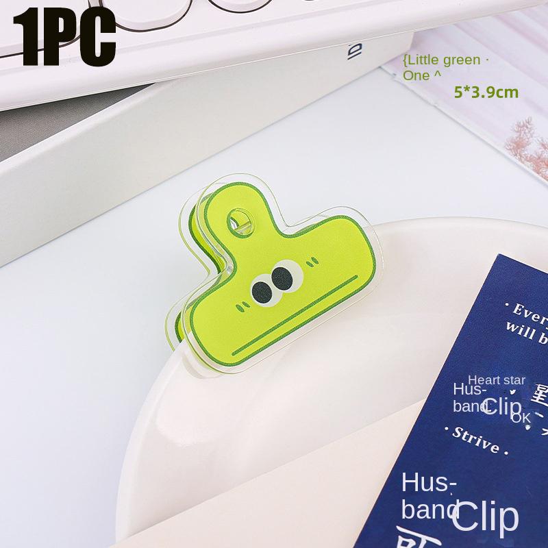 

Акриловый прозрачный PP-зажим, милый интернет-знаменитость, мультяшный файл для хранения, маленький зажим, AY Girl Heart, длинный хвост-зажим