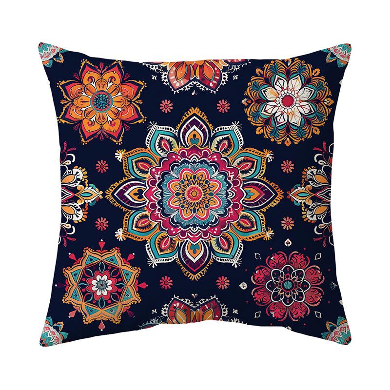 Pillow Cover Short Plush Print Living Room Sofa Decorative Cushion Cover Bedroom Pillow Cover