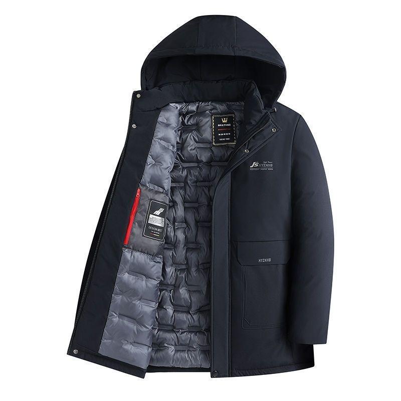 

Men s High-End Heat-Sealed Winter Jacket: Business Casual Thickened Warm Cotton Coat 6XL (Recommended 195-205 Jin)