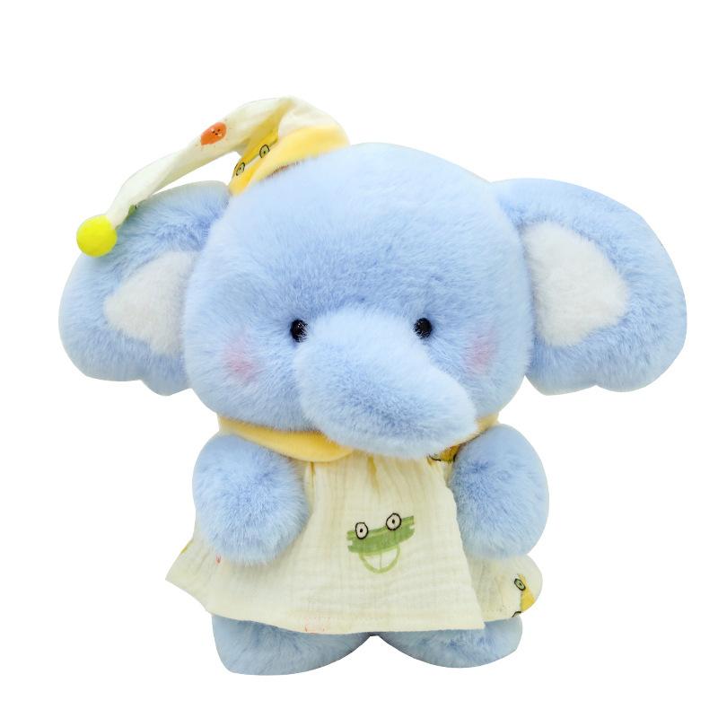 New eye-covering baby elephant plush toy cute elephant doll boys and girls children birthday gift sleeping doll