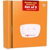 Target Publications Double Line Notebooks | 172 Ruled Pages Jumbo Size | Small Notebooks 2 Line | Hard Brown Cover | 15.