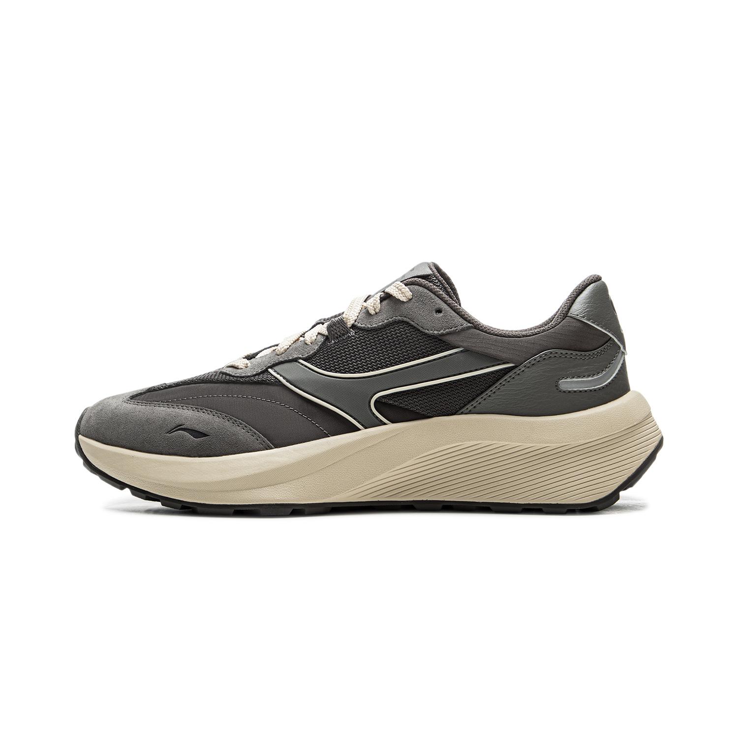 Li-Ning Unisex Zhengrong M500 Casual Shoes Dark Grey/Beige AGCV055-2 42