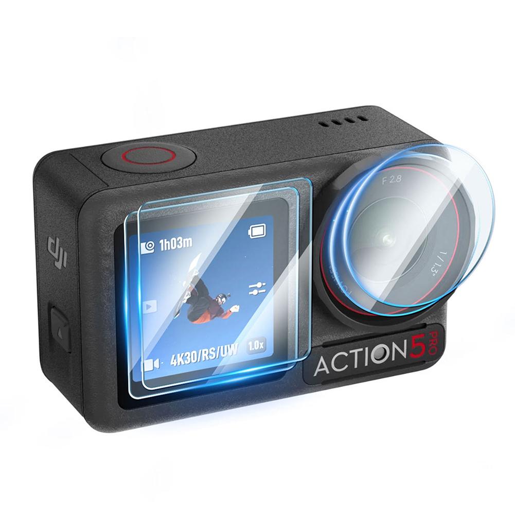 2er-Set Gehärtetes Glas Displayschutz Ultra-Klares Gehärtetes Glas Displayschutz 9H Härte Kratzfest für DJI Osmo Action 5 Pro