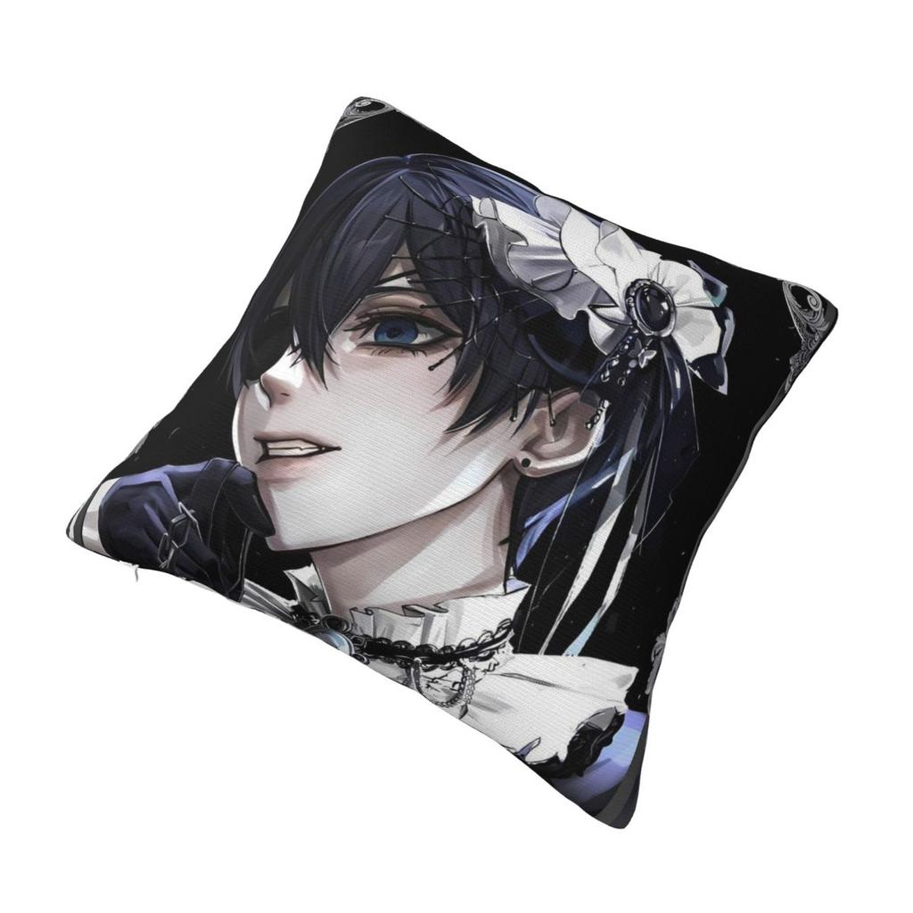 Pillow Cover Anime Black Butler Design Cushion Cover Retro Trendy Pillow Case For Sofa Car Home Decor Pillowcases