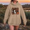 Women Fashion O Neck Long Sleeve Printed Top Hoodie Sweatshirt