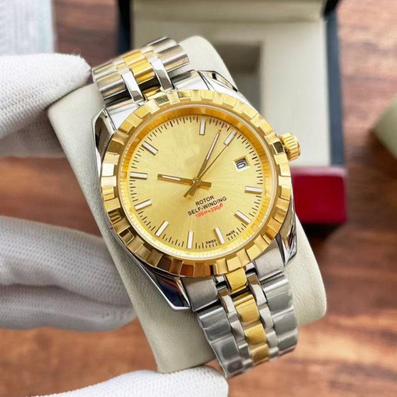 TUD Classic M22010 Men's Automatic Steel Watch with Serrated Bezel & Diamond Inlaid Plaid.