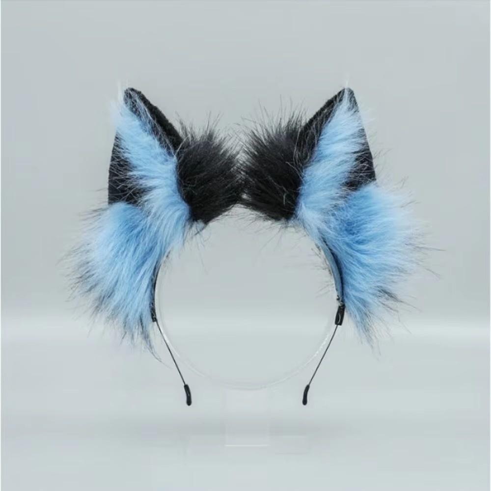 Furry Cat Ears Headband Plush Wolf Dog Hair Band Sweet Animals Hair Hoop Cosplay