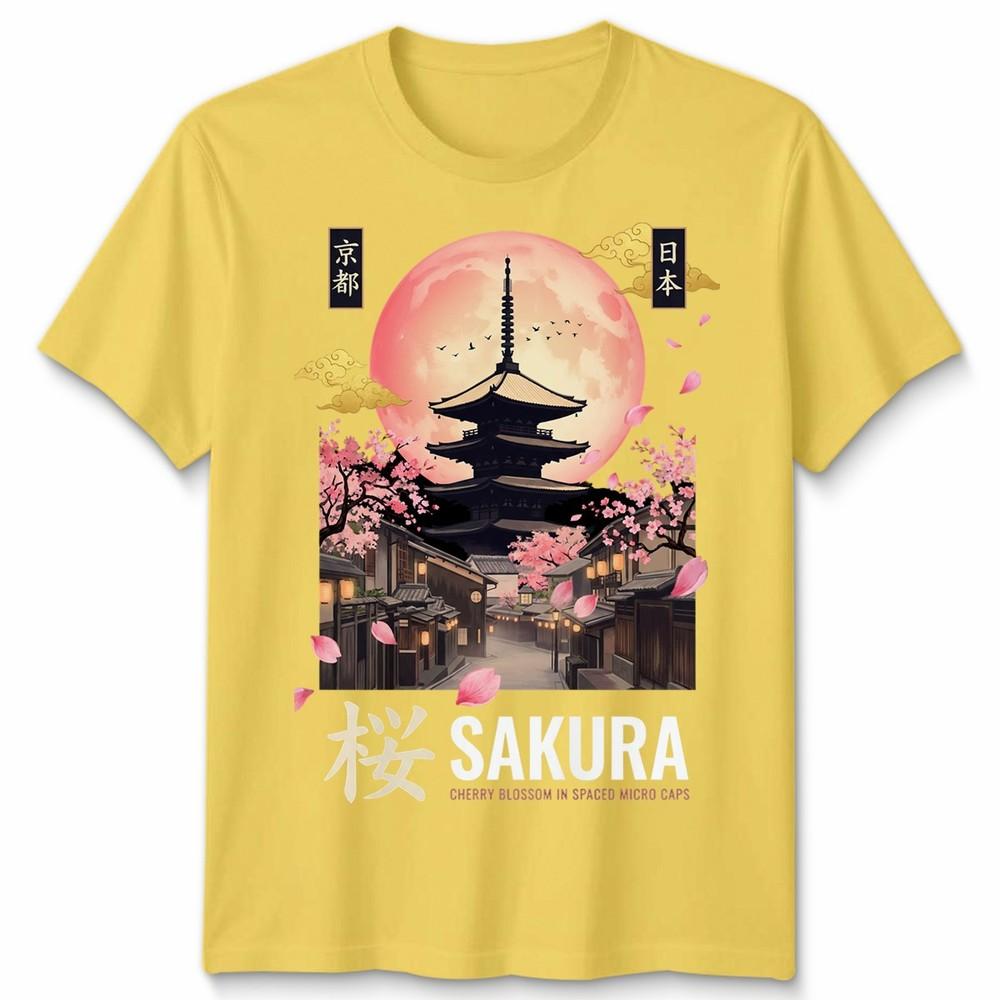 Kyoto Inspired Japanese Unisex T Shirt Tokyo Japan Temple Art Graphic Tee