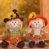 Autumn Sunflower Scarecrow Straw Doll Ornament