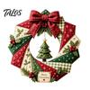 Feiertags-Kranz Bastelmaterialien DIY Patchwork Bastelset, Weihnachtliches Nähen Saisonale Muster, Stoffset Bauernhaus für Erwachsene, Haustür Wand