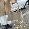 Faux Suede Solid Color High Quality Fashiable Versatile Handbag Women's Large Capacity Winter Daily Shoulder Bag