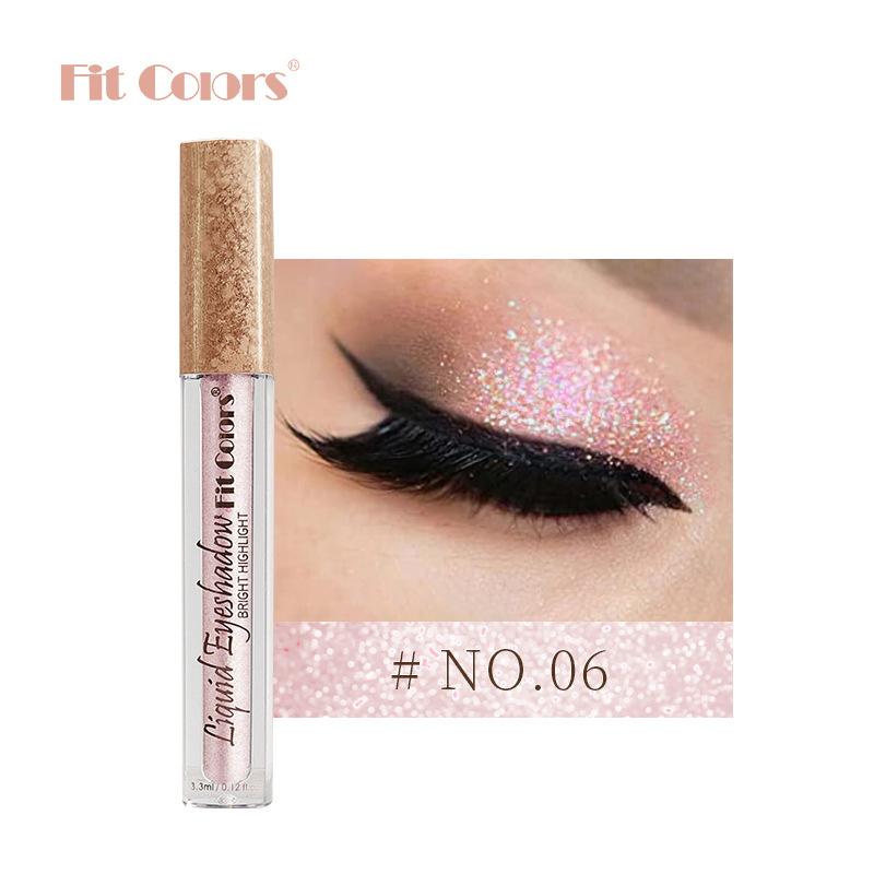 Fit Colors Liquid Pearl Light - Kovová textura očních stínů se snadno barví Pearl Light, Thin Eye Shadow Lip Lip Fluid