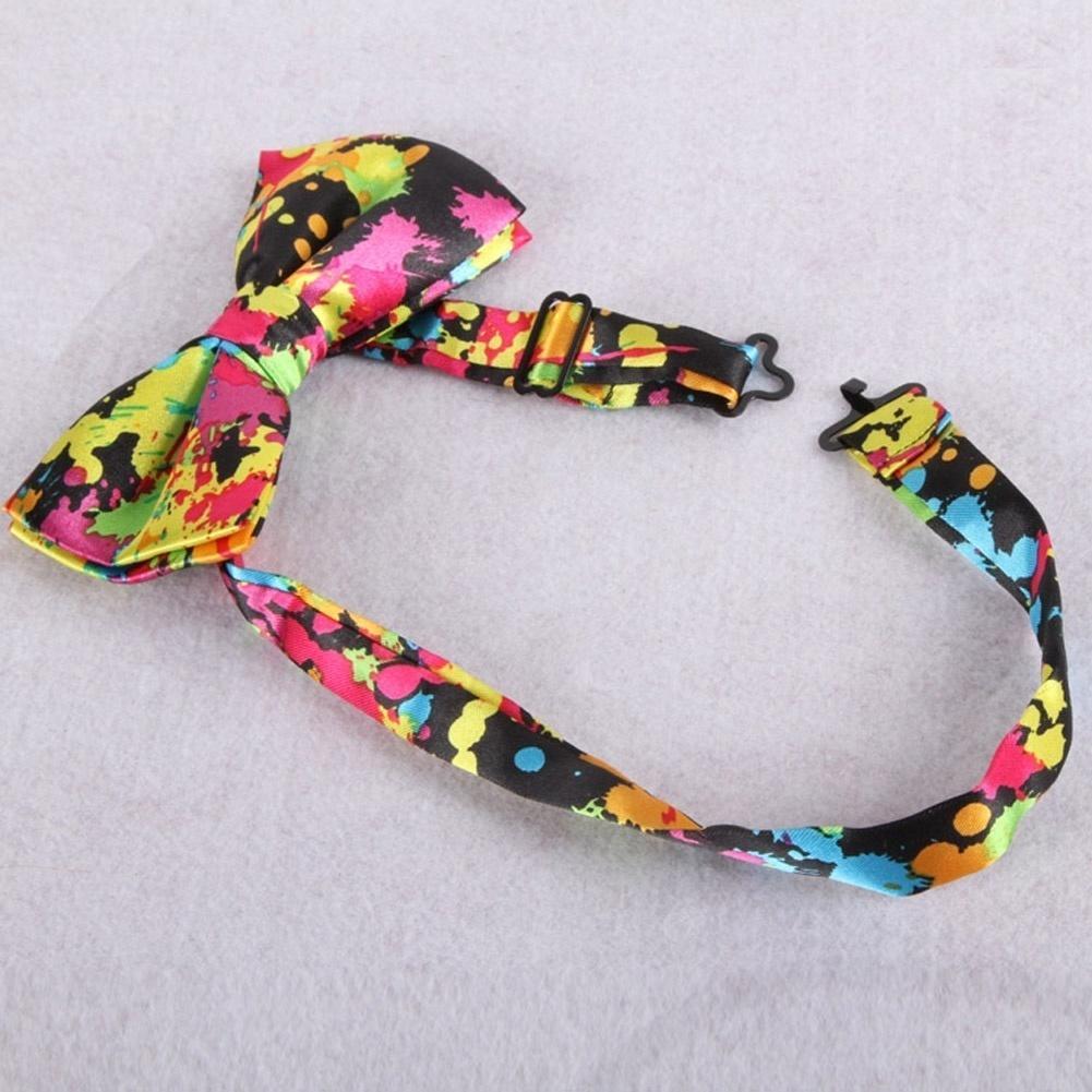 Adjustable Printed Tie Men Bowties Wedding Tie Banquet Tie Butterfly Pre-tied