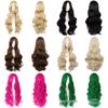 Two-Dimensional Women's Long Curly Wig - 70cm Universal Gold Anime Cosplay, Heat-Resistant Big Wave Hair.