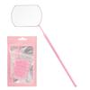 1Pc Handheld Square Eyelash Extension Inspection Mirror, Stainless Steel Eyelash Extension Auxiliary Tool