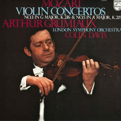 LP Record ARTHUR GRUMIAUX COLIN DAVIS LONDO  Mozart Violin Concertos No. 3 In G X8551 PHILIPS 1978 Japan Classical Used