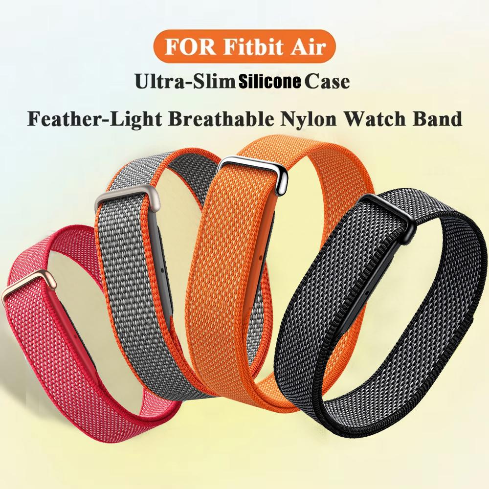 Nylon-Armband für Google Fitbit Air Ultra-Schlank Federleicht Atmungsaktiv Schnellverschluss-Armband für Fitbit Air Ersatz-Armbänder