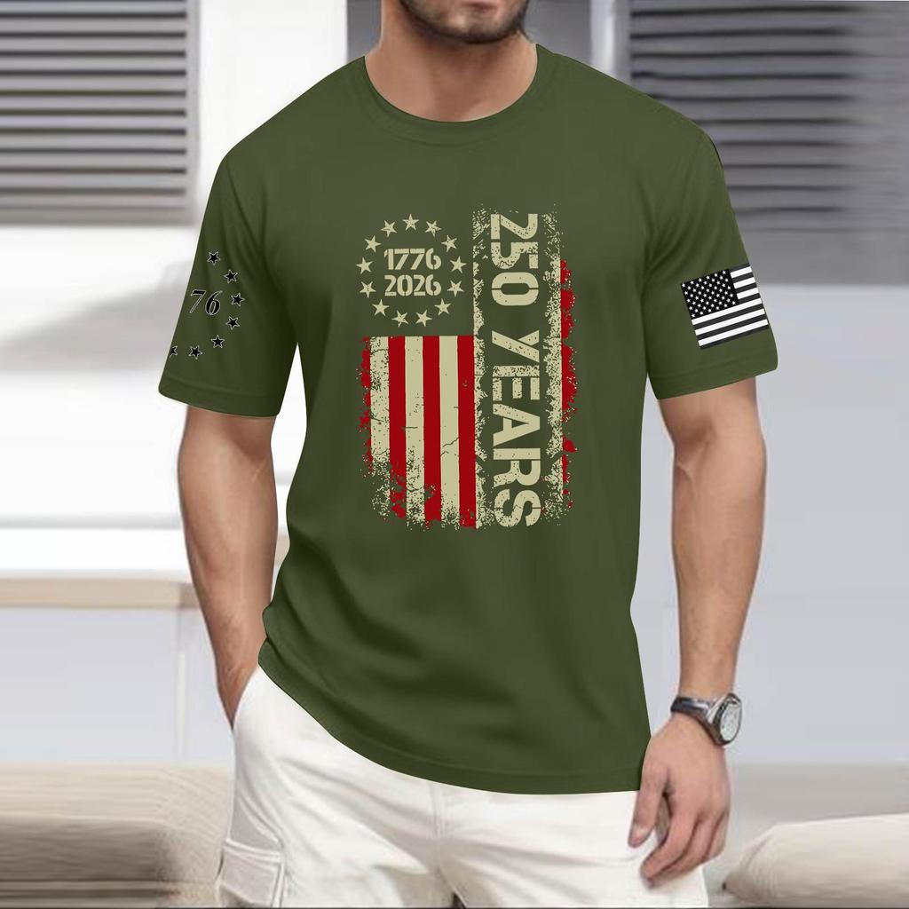 Men's Casual Round Neck Lightweight Short-Sleeve Top