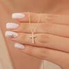 Cross Necklace Full of Diamonds for Women Clavicle Chain Gold Pendant Girl Necklace