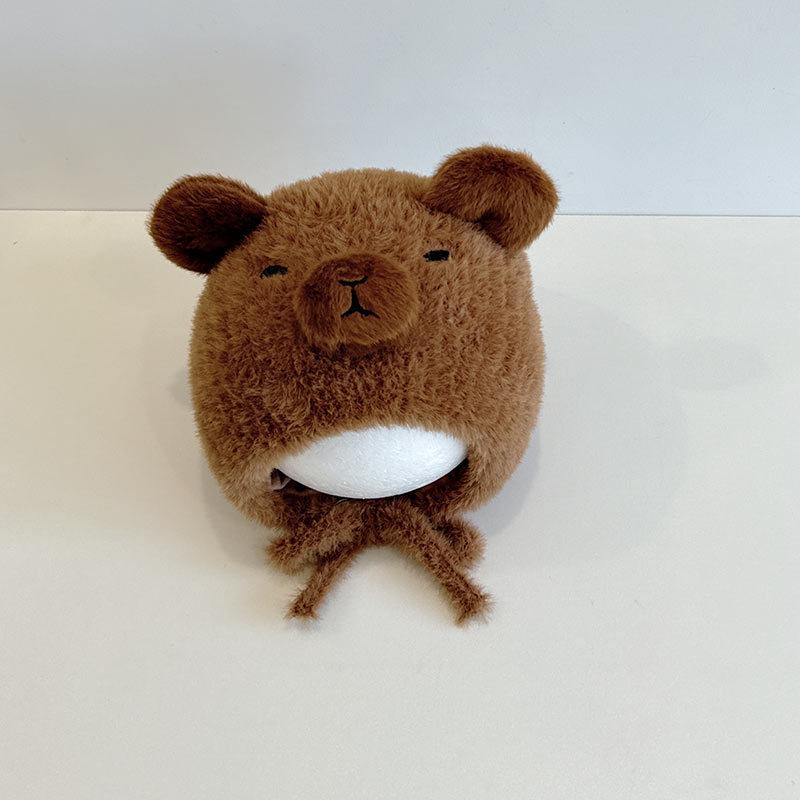 

Super Cute Plush Winter Baby Hat with Ear Protection коричневый