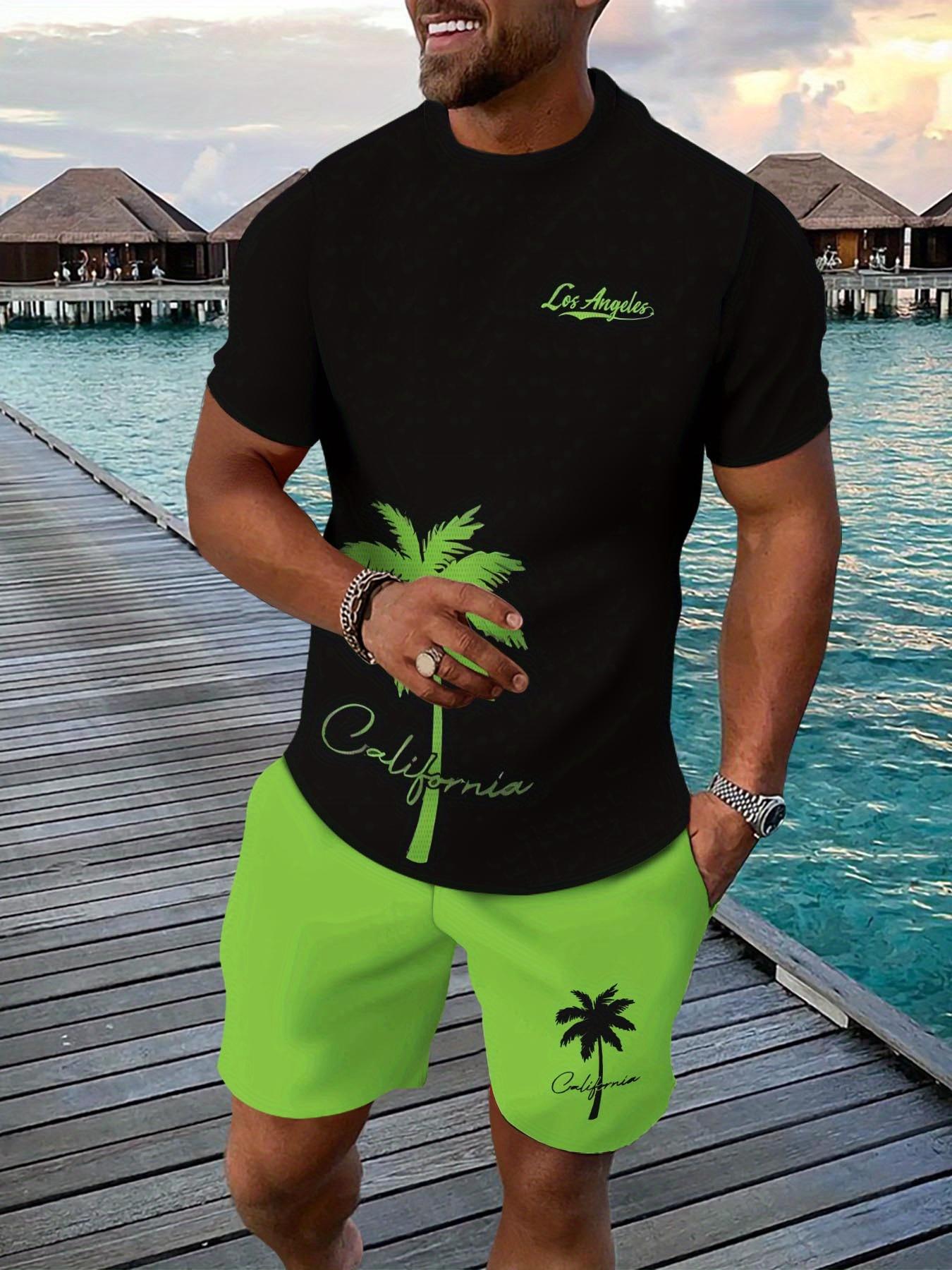 Летний новый модный повседневный мужской набор из шорт Dopamine Beach Casual мягкий и удобный S