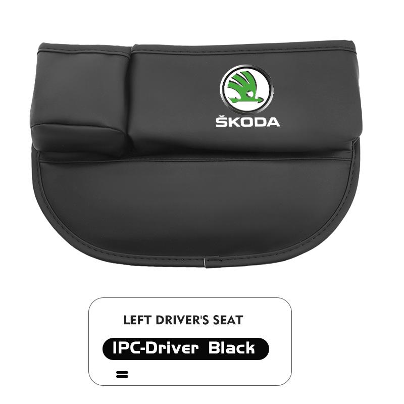 AAABT1 Car Front Seat Crevice Storage Box Pocket Cup Key Phone Holder Accessories For Skoda Octavia Superb RAPID FABIA KAMIQ KAROQ